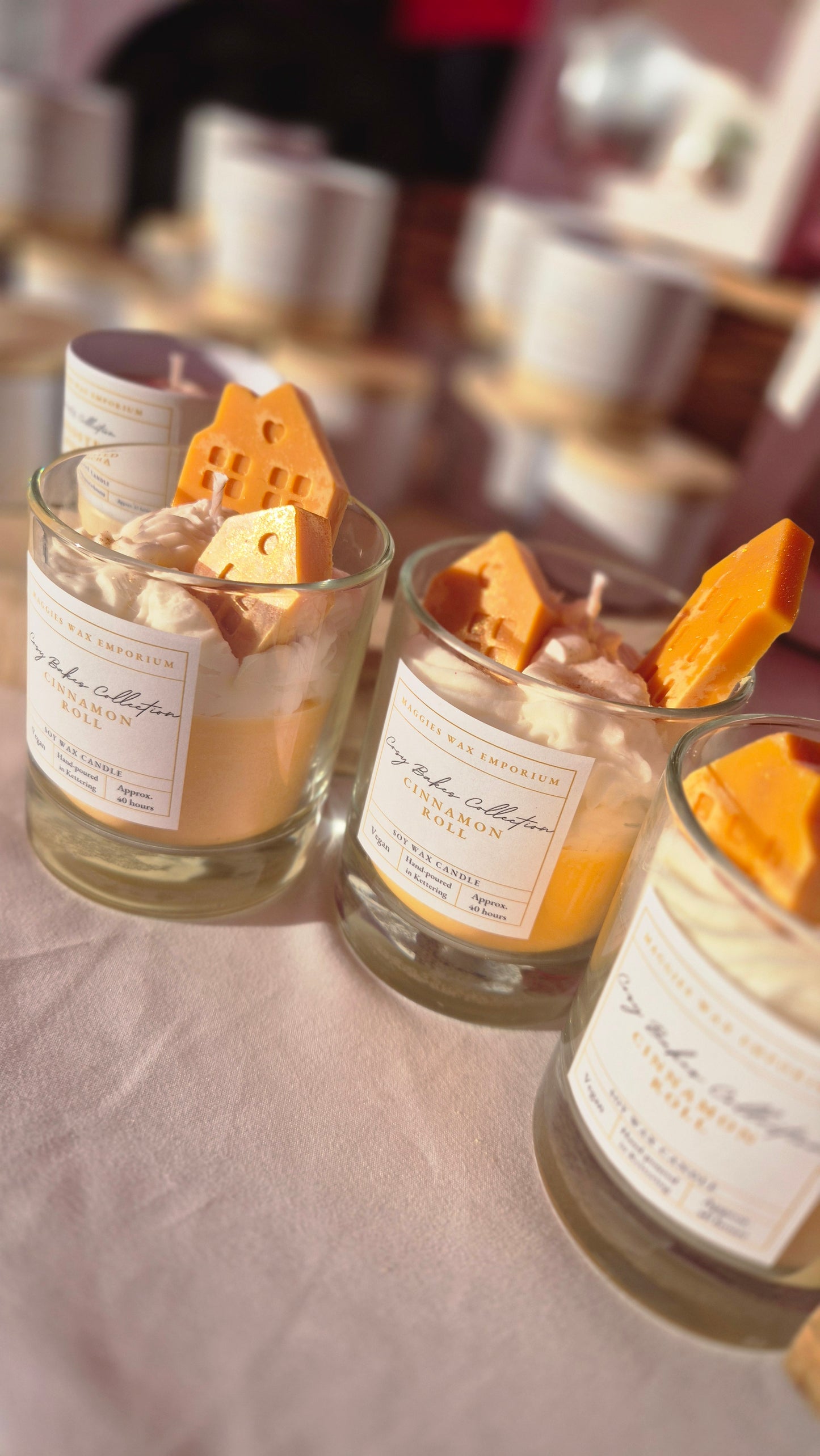 Whipped Cinnamon Roll  Glass Candle