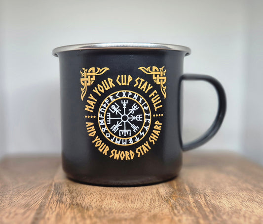 Viking Compass Enamel Mug