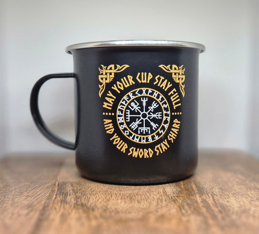 Viking Compass Enamel Mug