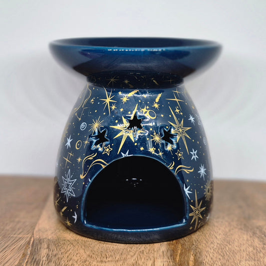 Blue Starry Night Oil Burner and Wax Warmer