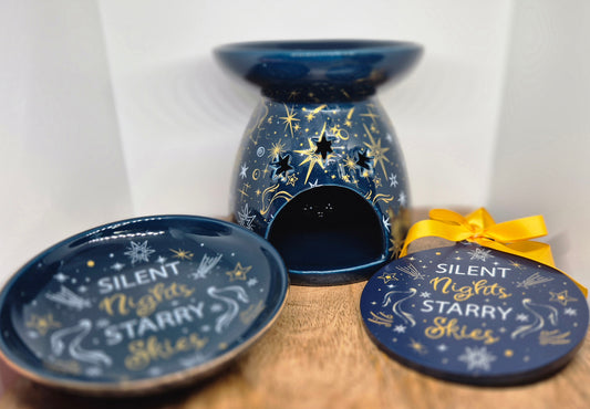 Blue Starry Night Oil Burner and Wax Warmer