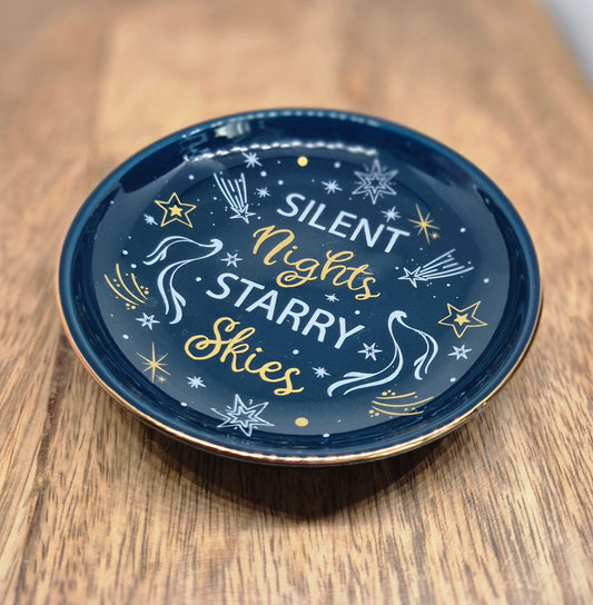 Blue Silent Nights Starry Skies Trinket Dish