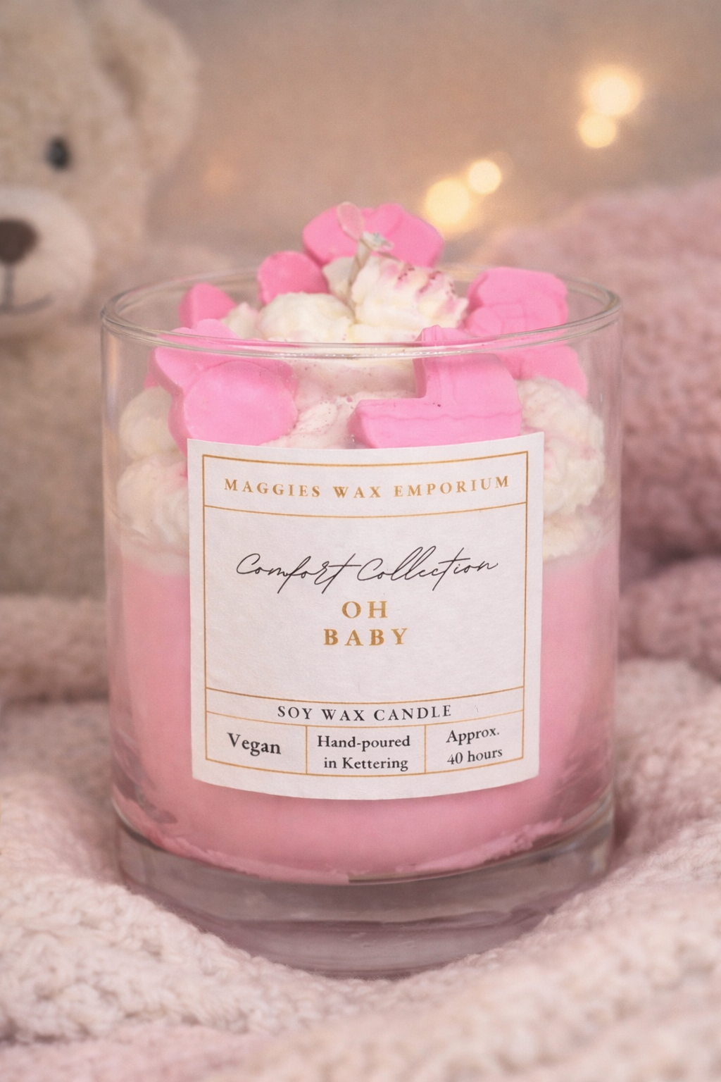Whipped Oh Baby - Glass Candle (Pink)
