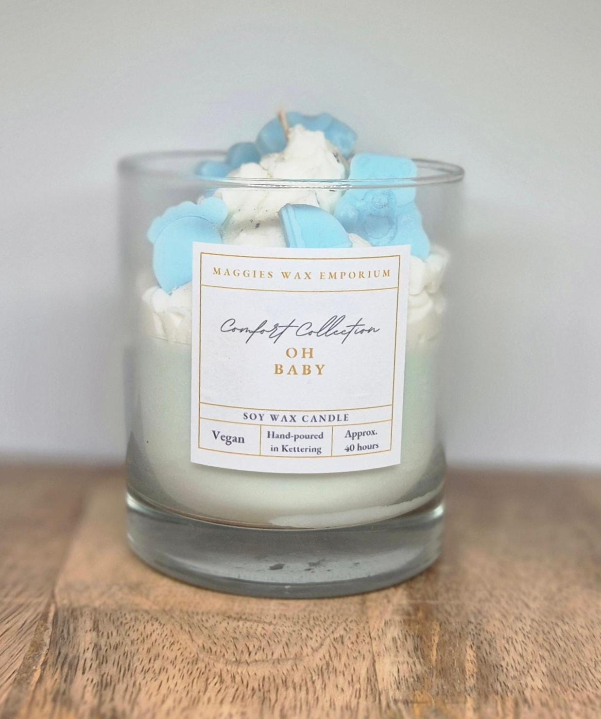 Oh Baby - Whipped Soy Glass Candle (Blue)