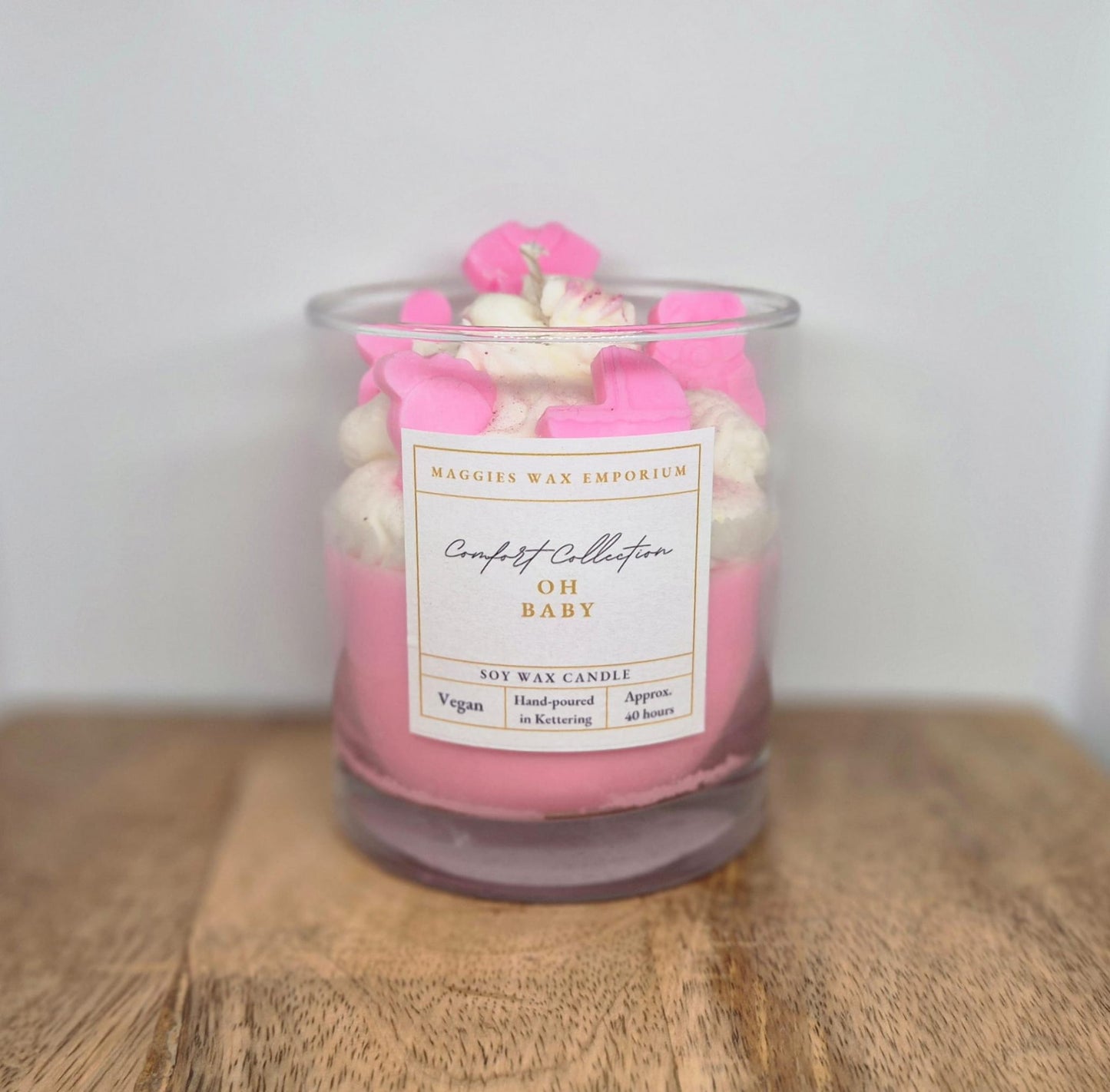 Whipped Oh Baby - Glass Candle (Pink)