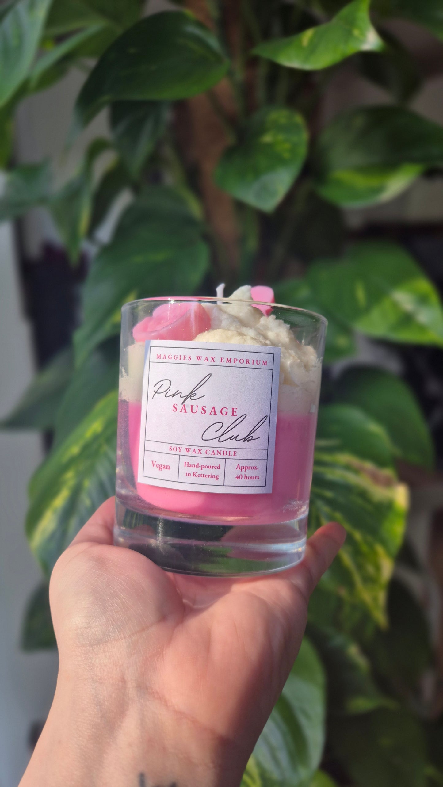 Pink Sausage Club - Whipped Soy Dachshund Dog Glass Candle