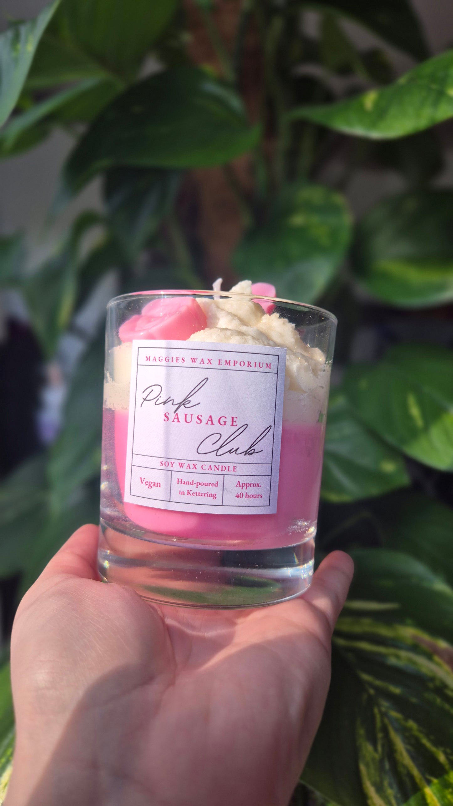 Pink Sausage Club - Whipped Soy Dachshund Dog Glass Candle