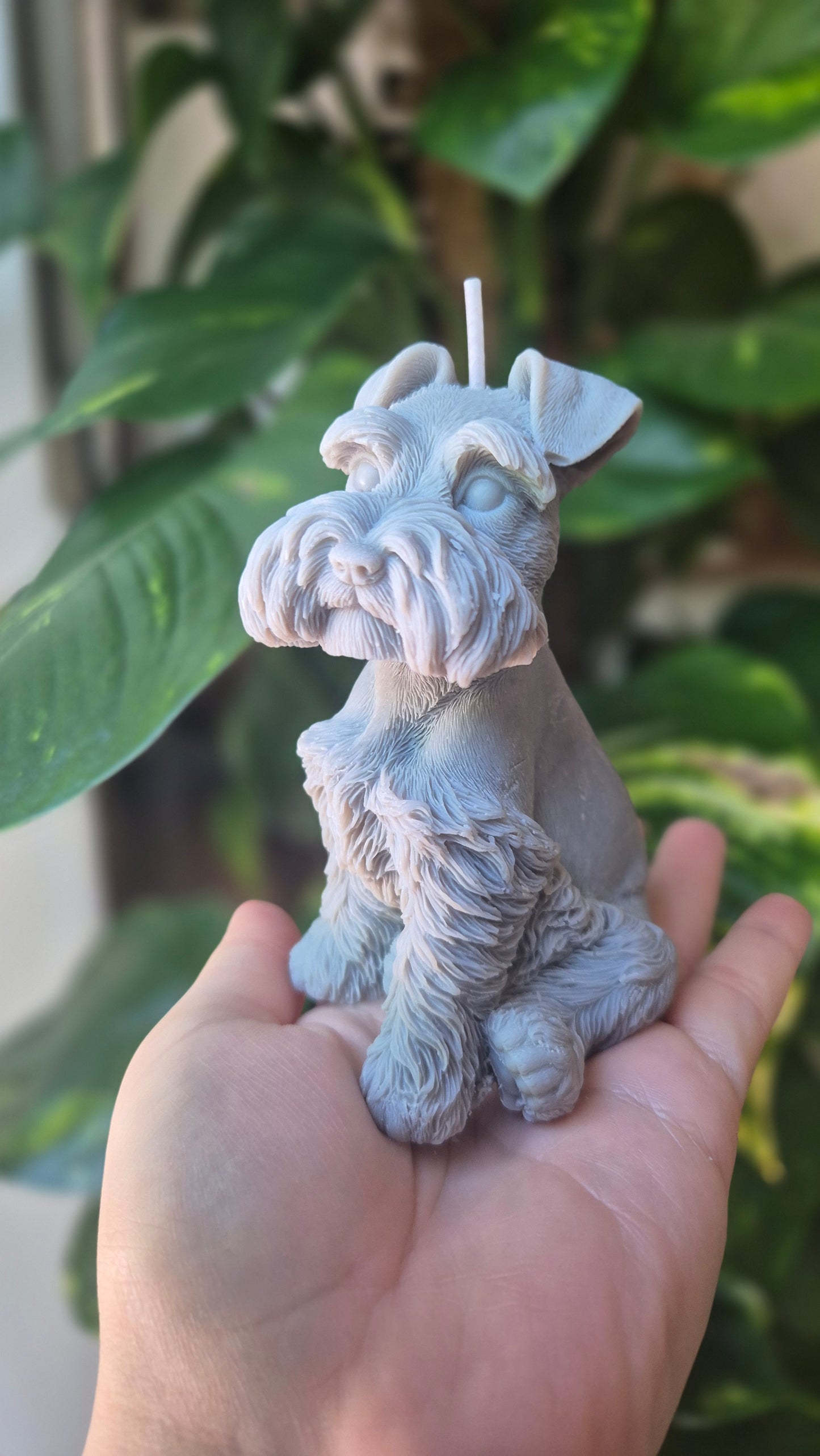 Schnauzer Pillar Candle Unscented