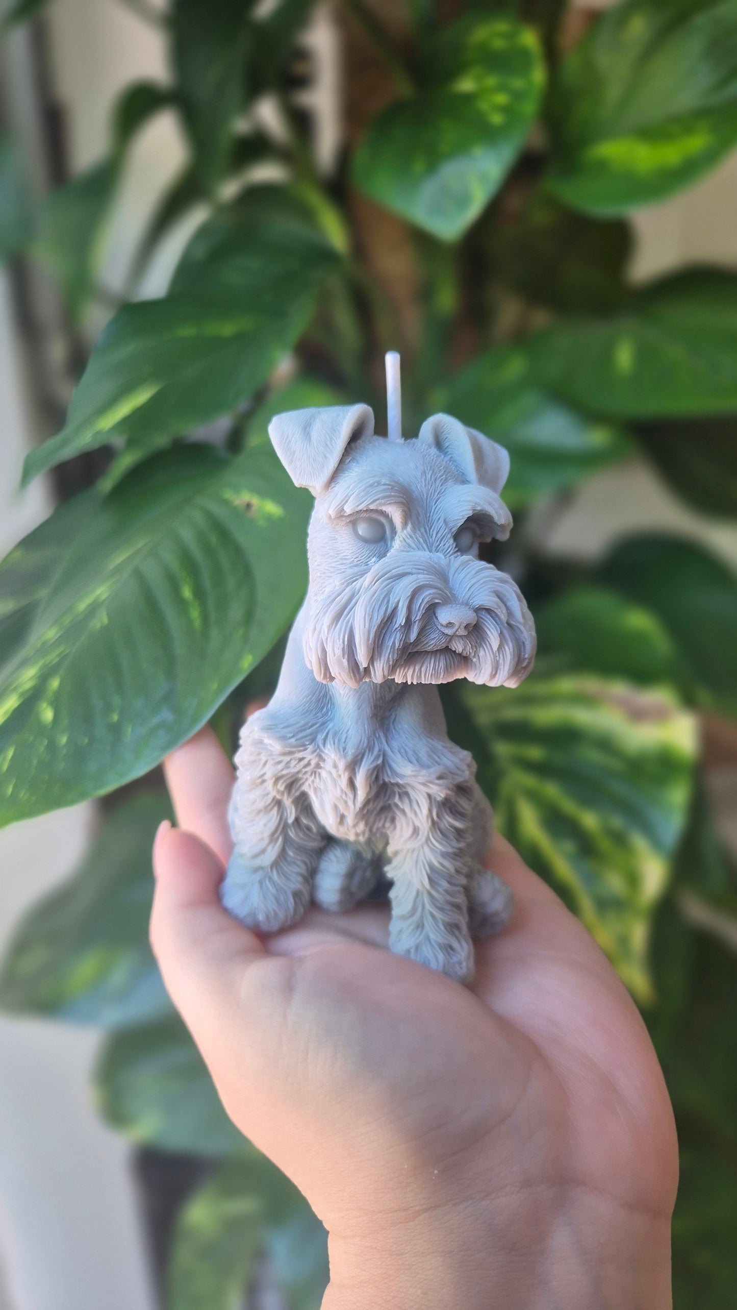 Schnauzer Pillar Candle Unscented