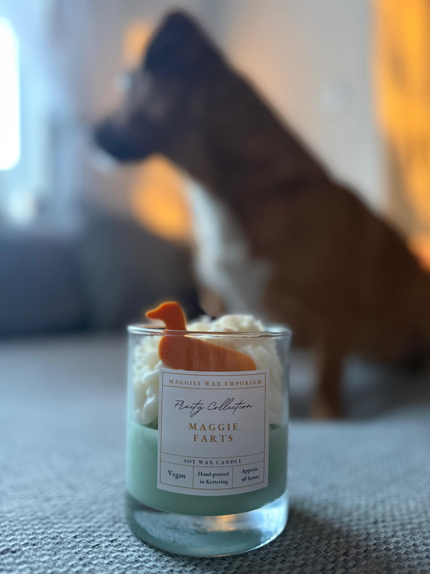 Maggie Farts - Whipped Soy Dachshund Dog Glass Candle