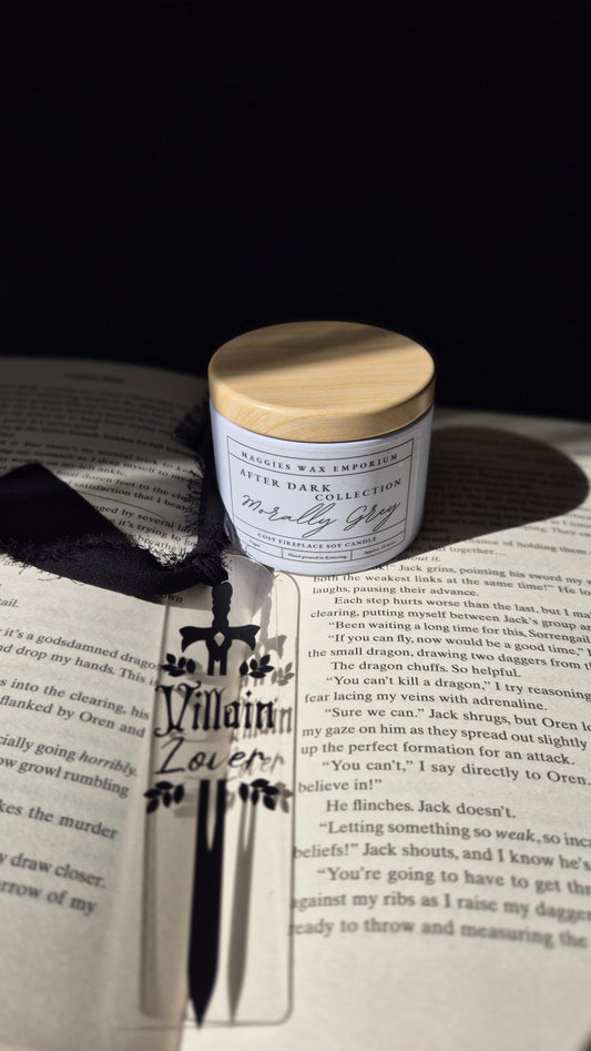 Morally Grey Cosy Fireplace Small Soy Candle - After Dark Collection